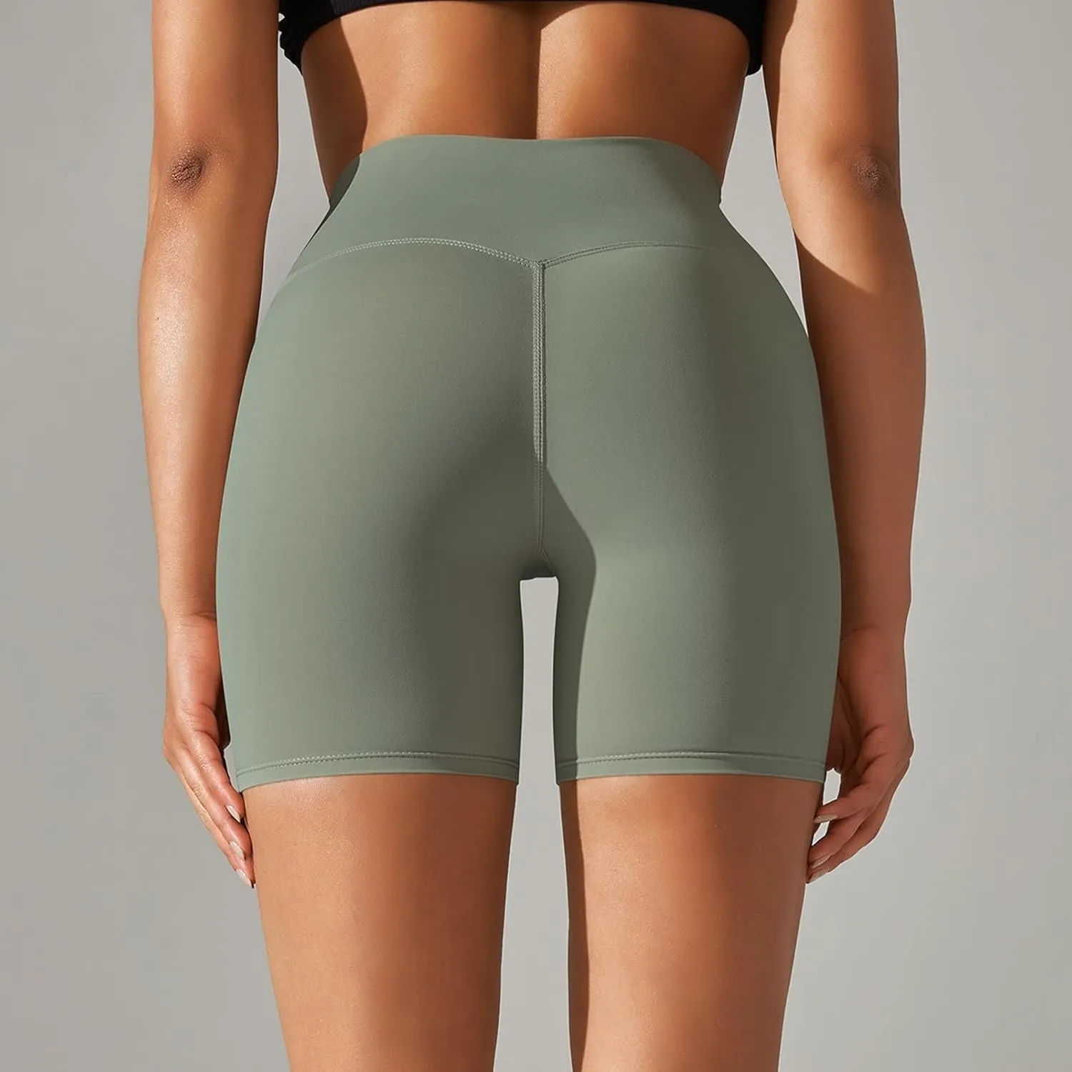 Dademeo High Waist Biker Shorts for Women Fitness Athletic Workout Running Yoga Compression Shorts Stretch Gym Running Shorts