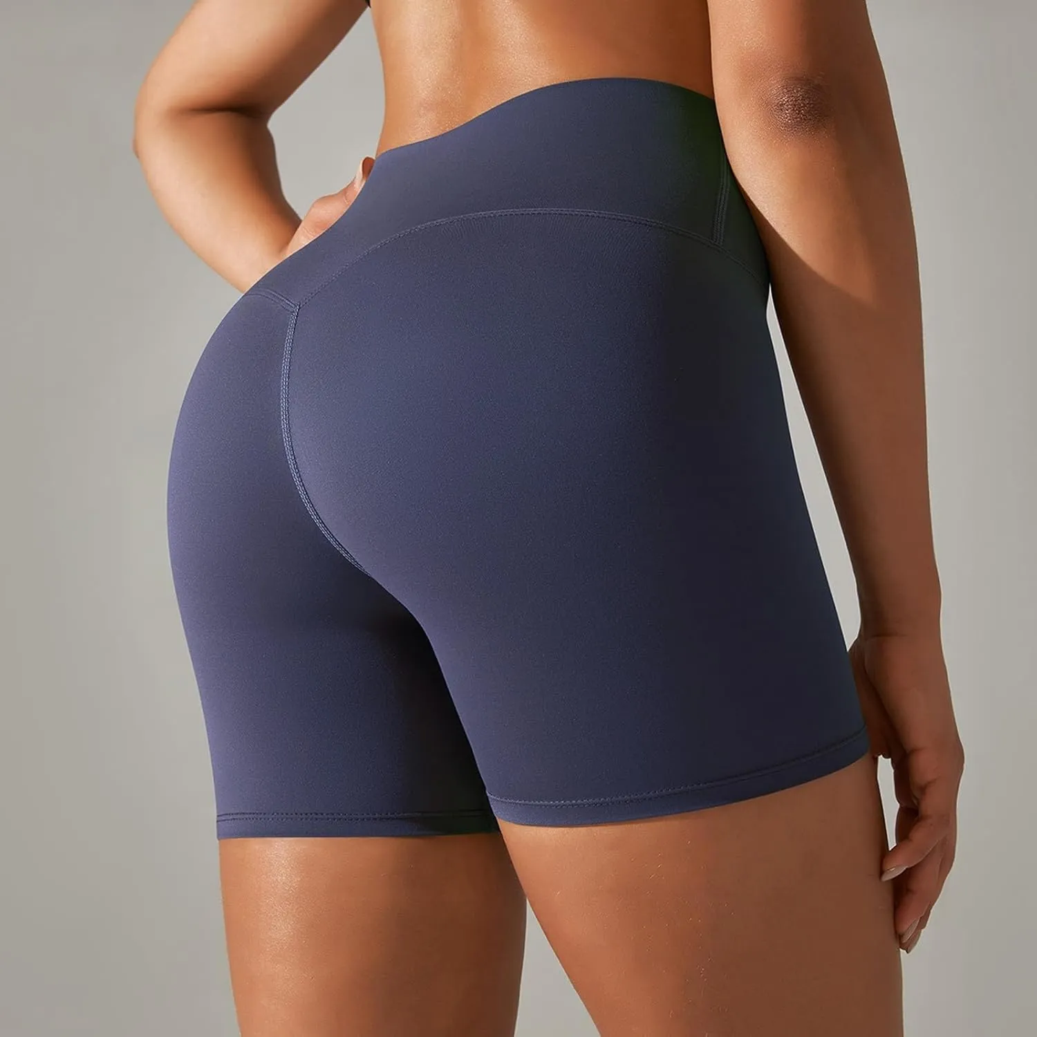 Dademeo High Waist Biker Shorts for Women Fitness Athletic Workout Running Yoga Compression Shorts Stretch Gym Running Shorts