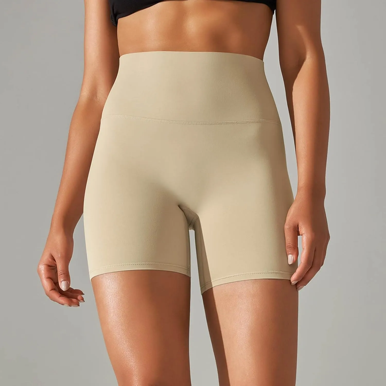 Dademeo High Waist Biker Shorts for Women Fitness Athletic Workout Running Yoga Compression Shorts Stretch Gym Running Shorts