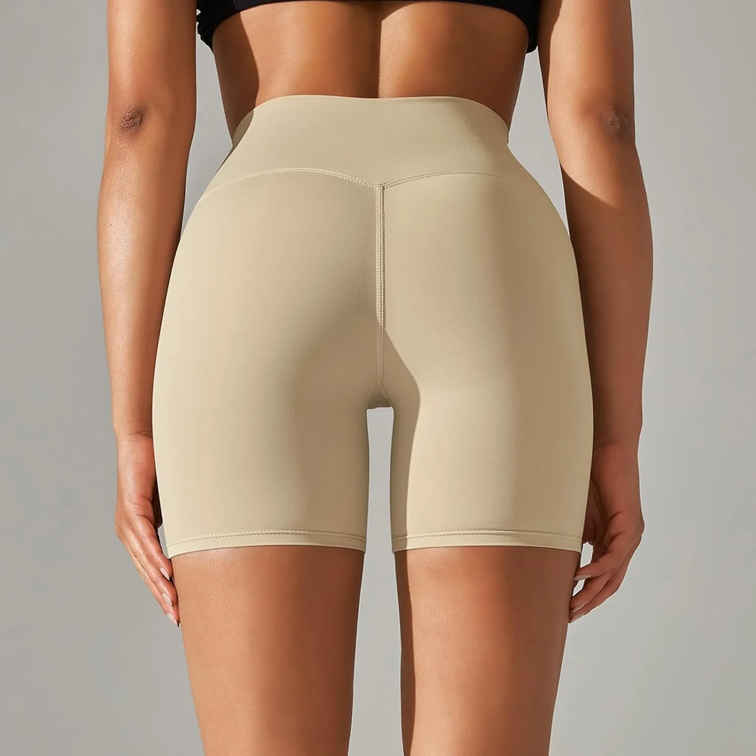 Dademeo High Waist Biker Shorts for Women Fitness Athletic Workout Running Yoga Compression Shorts Stretch Gym Running Shorts
