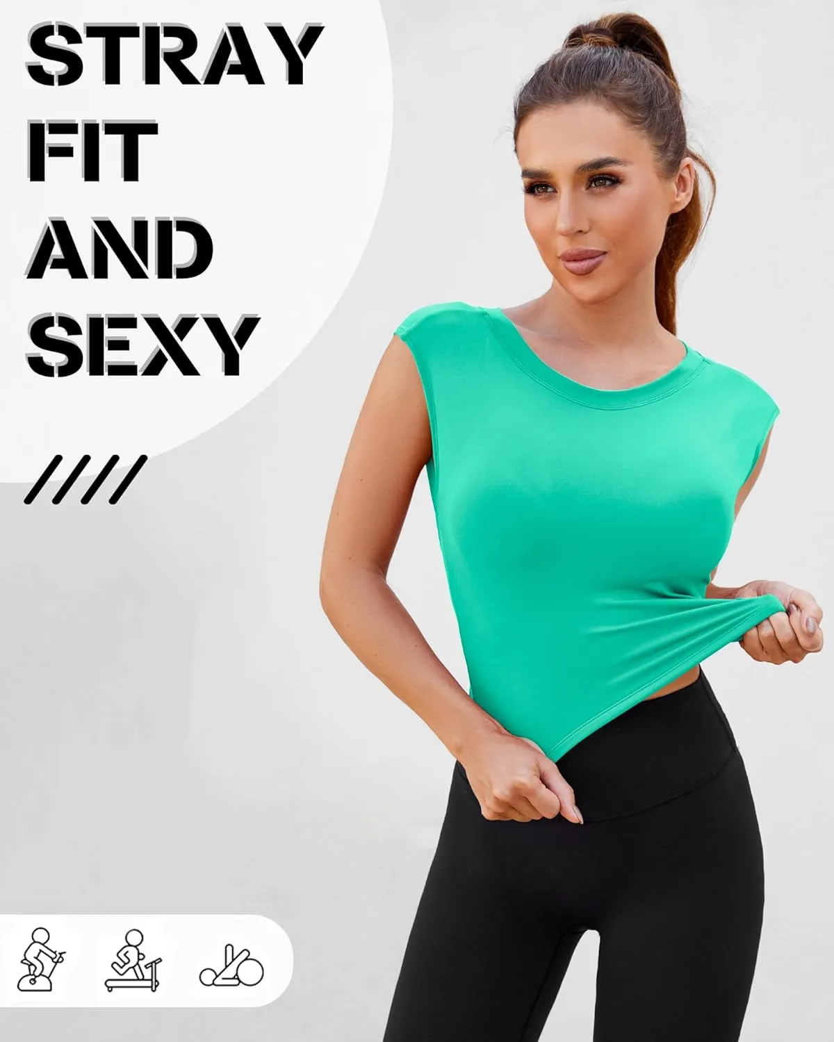 DaiLiWei Open Back Workout Tops for Women Longline Sports Bras Padded Crop Tank Yoga Top Low Back Shirts with Built in Bra