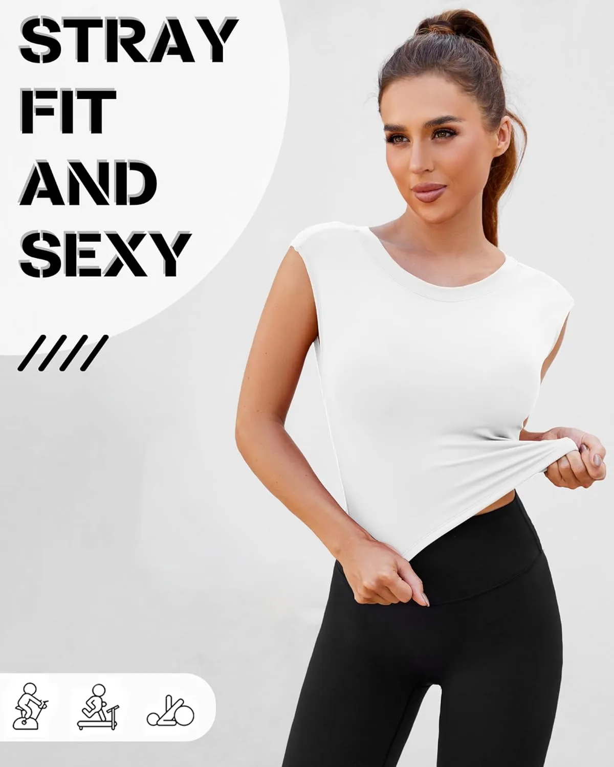 DaiLiWei Open Back Workout Tops for Women Longline Sports Bras Padded Crop Tank Yoga Top Low Back Shirts with Built in Bra