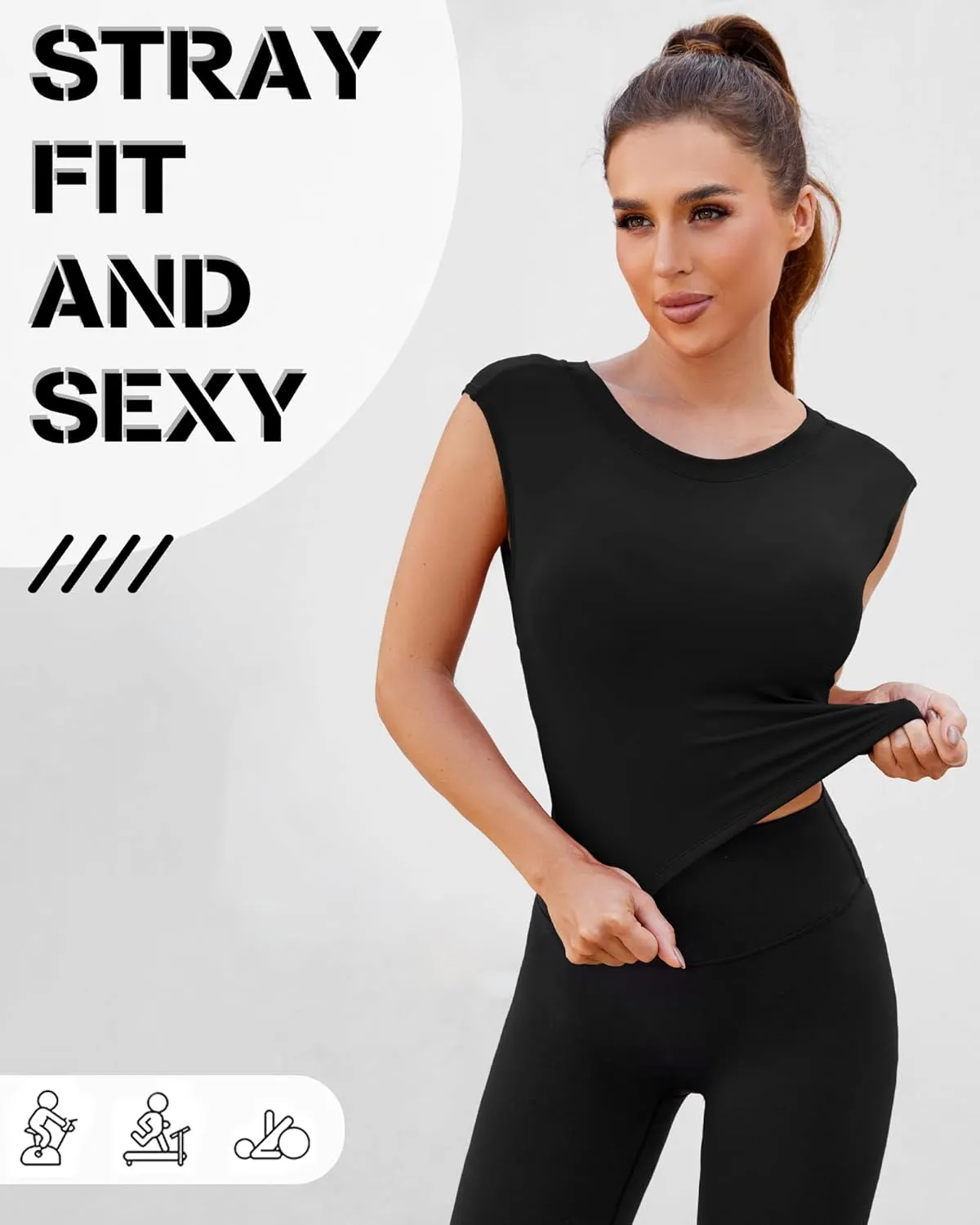 DaiLiWei Open Back Workout Tops for Women Longline Sports Bras Padded Crop Tank Yoga Top Low Back Shirts with Built in Bra
