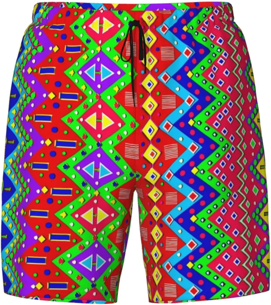 DKJlitter Men's 2 in 1 Swim Trunks, Fitness Running Shorts, Quick Dry Stretch Swim Shorts Beach Shorts for Summer
