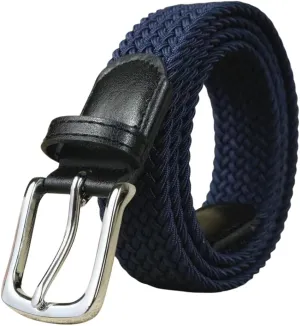 Elastic Mens Strech Belt - Casual Woven Braided Belt in Gift Box for Golf Pants, Shorts, Jeans