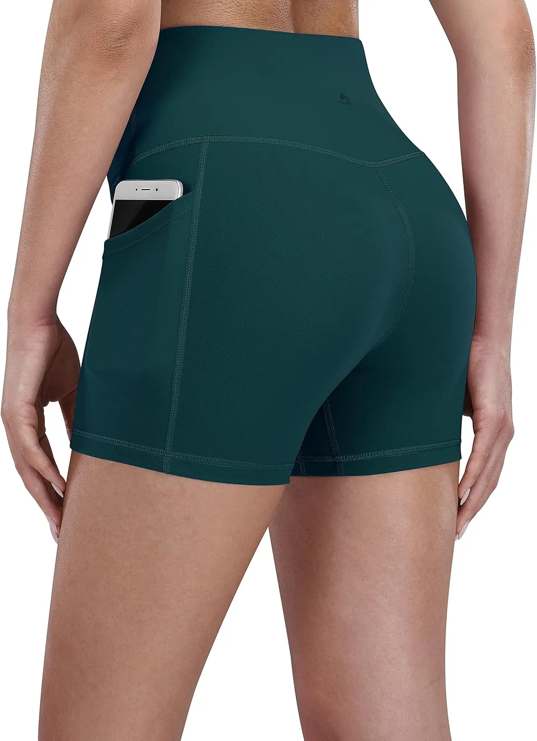 Fengbay 2 Pack 8" /5" Biker Shorts for Women with Pockets, High Waist Workout Shorts for Women Compression Yoga Shorts