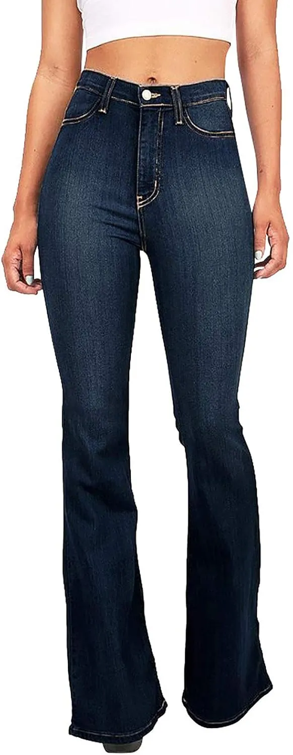 Flare Jeans for Women Women's Bootcut Bell Bottom Jeans High Waisted Stretch Slimming Bell Bottoms Jeans