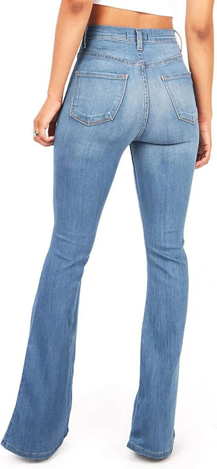 Flare Jeans for Women Women's Bootcut Bell Bottom Jeans High Waisted Stretch Slimming Bell Bottoms Jeans