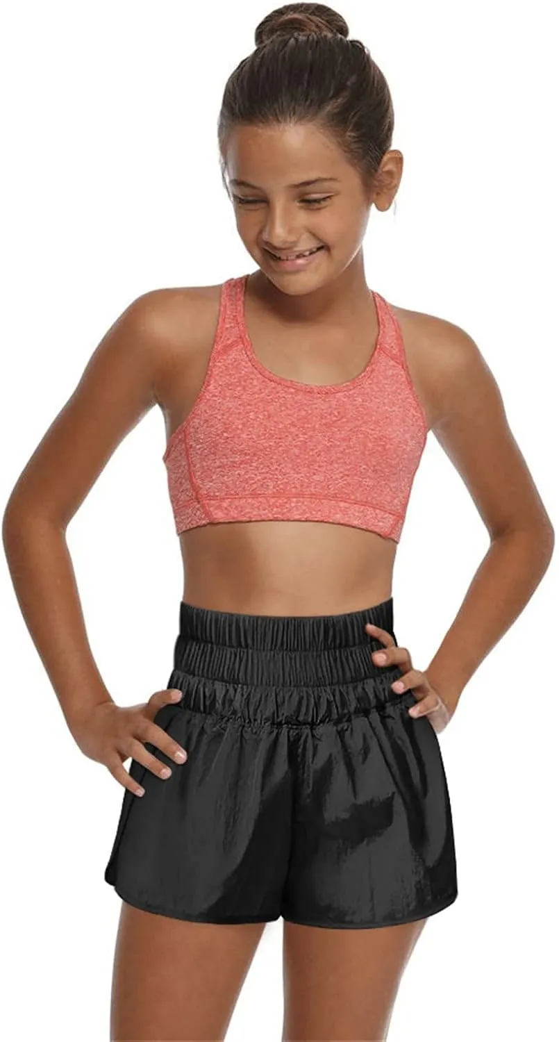 Flowy Shorts for Teen Girls High Waist Quick Dry Athletic Gym Running Biker Shorts Preppy Youth Butterfly Shorts