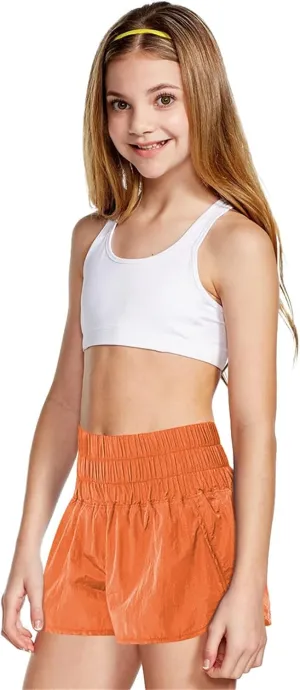 Flowy Shorts for Teen Girls High Waist Quick Dry Athletic Gym Running Biker Shorts Preppy Youth Butterfly Shorts