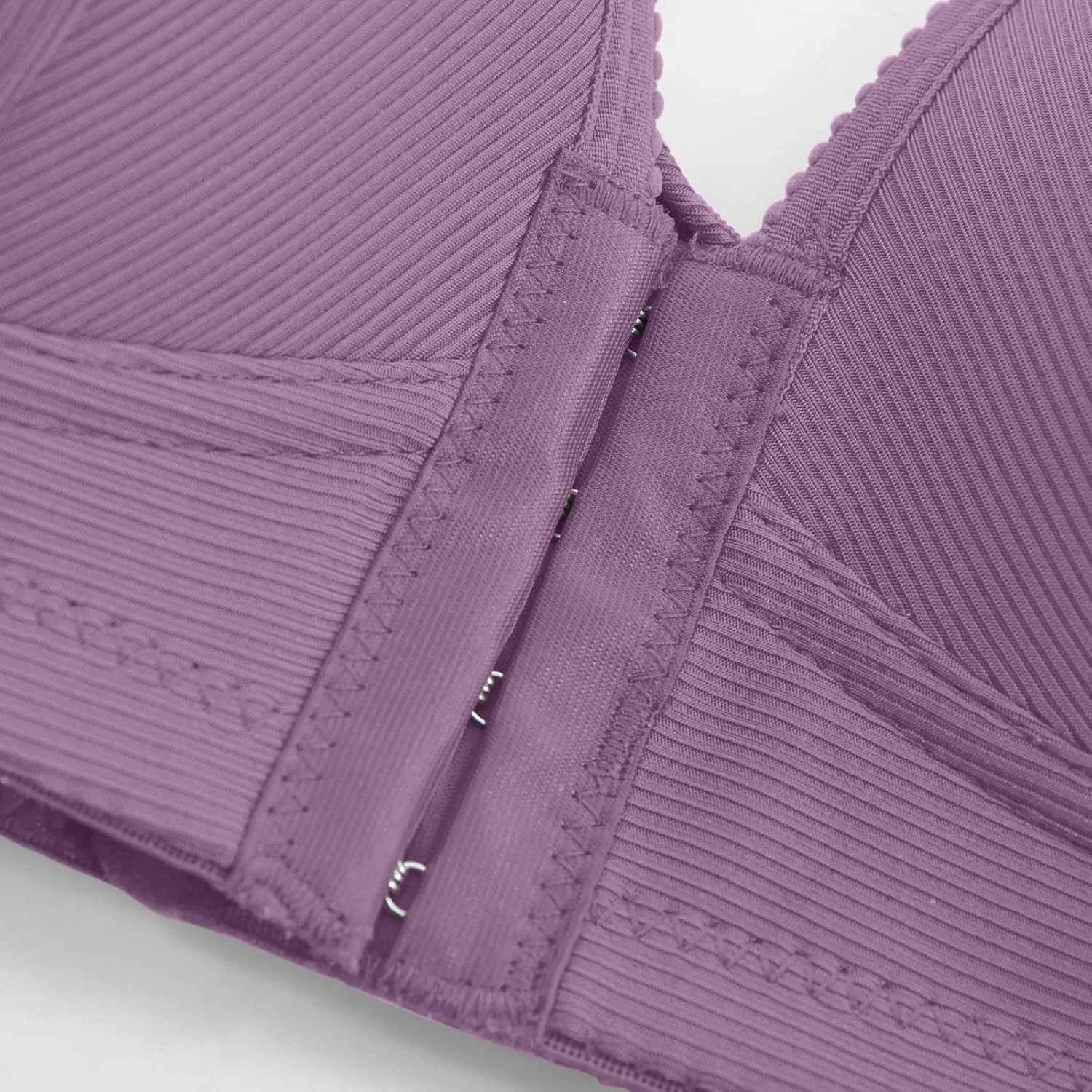 Front Closure Wireless Bras for Women Full Coverage Post Surgery Compression Back Smoothing Comfort Adjustable