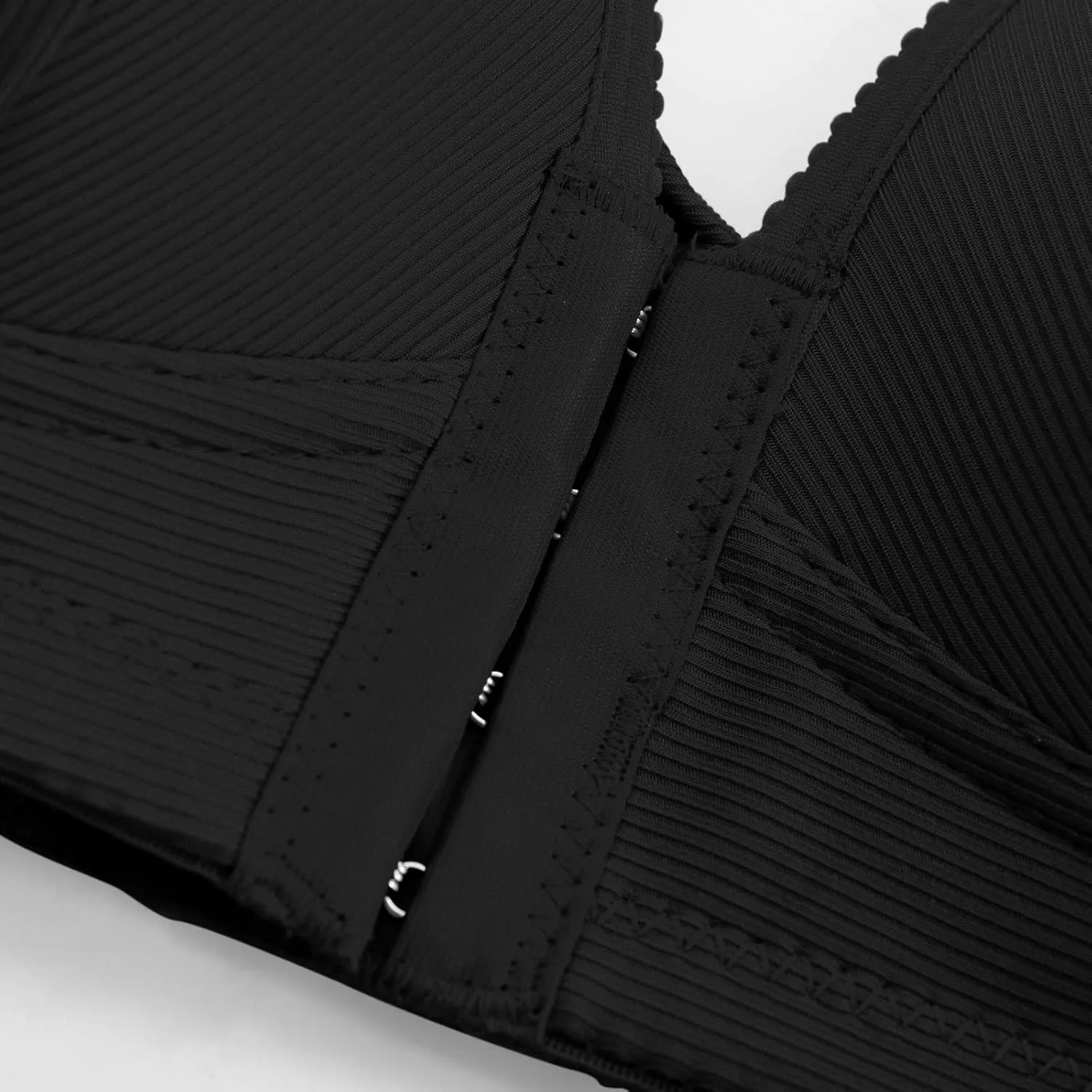 Front Closure Wireless Bras for Women Full Coverage Post Surgery Compression Back Smoothing Comfort Adjustable