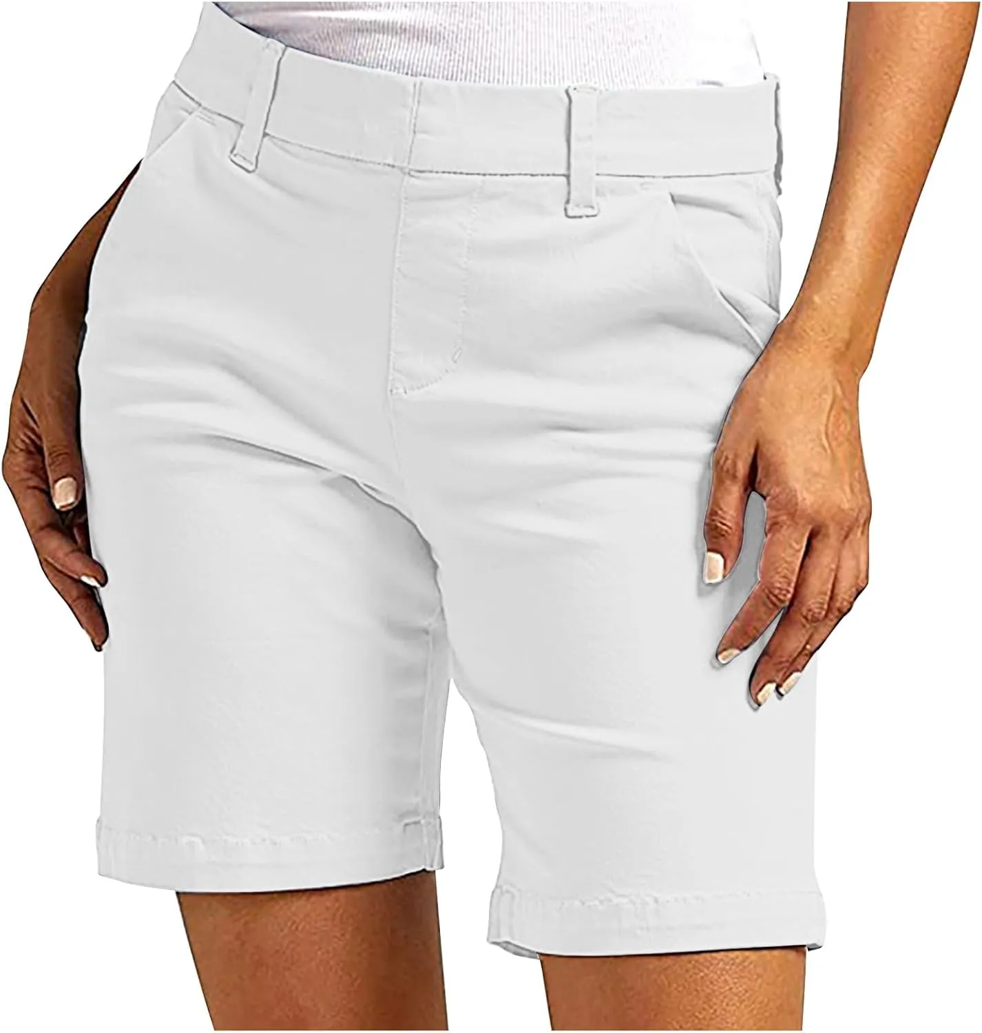 Generic Denim Shorts Women High Waisted Twill Stretch Jean Shorts Casual Summer Trendy Pull On Chinos Petite Lounge Shorts