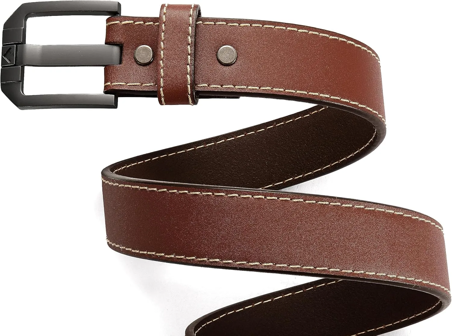 Genuine Leather Gun Belt for Men Concealed Carry - 1.5" Width with 1mm Core Heavy Duty Work Belt for CCW Carry