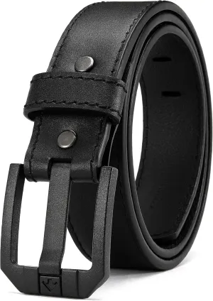 Genuine Leather Gun Belt for Men Concealed Carry - 1.5" Width with 1mm Core Heavy Duty Work Belt for CCW Carry