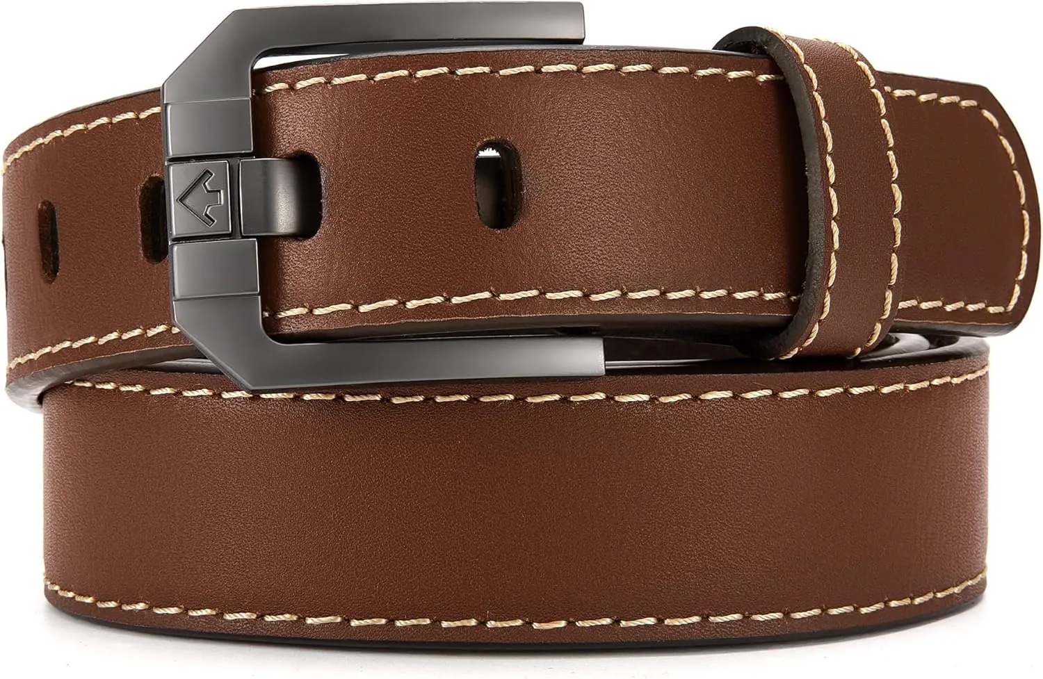 Genuine Leather Gun Belt for Men Concealed Carry - 1.5" Width with 1mm Core Heavy Duty Work Belt for CCW Carry