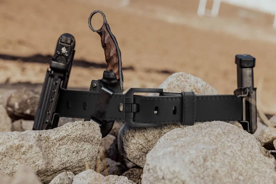 Genuine Leather Gun Belt for Men Concealed Carry - 1.5" Width with 1mm Core Heavy Duty Work Belt for CCW Carry