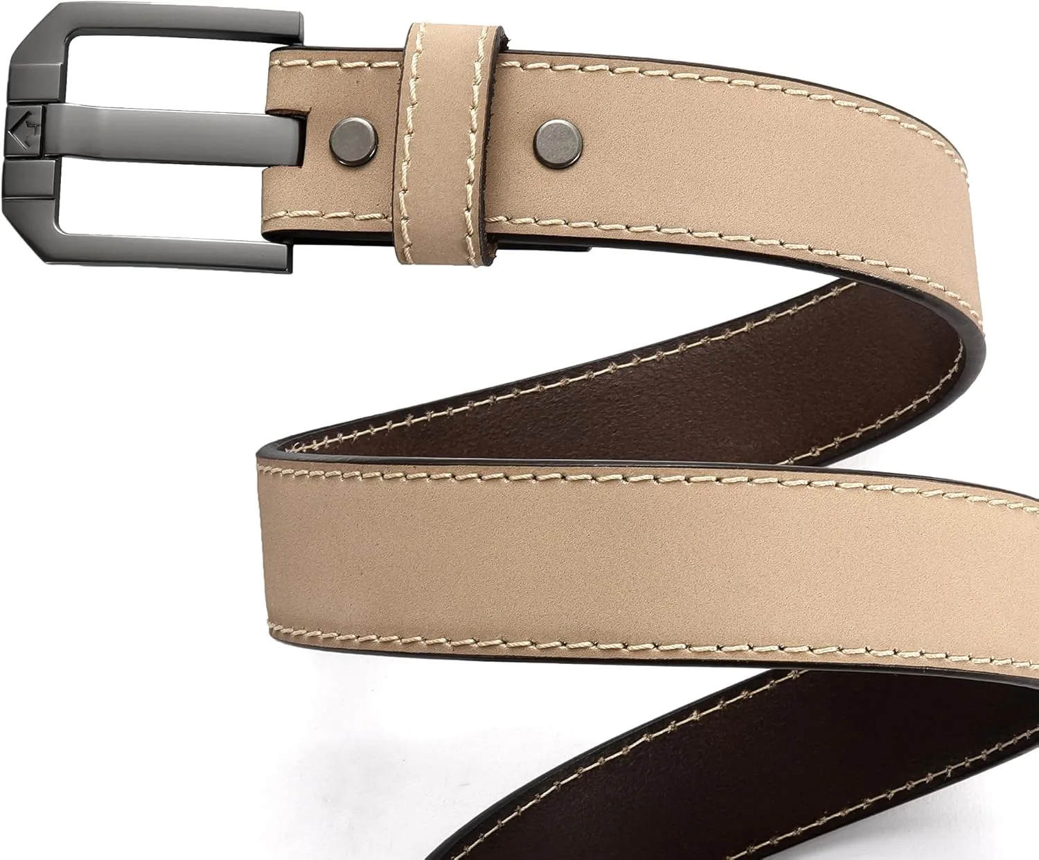 Genuine Leather Gun Belt for Men Concealed Carry - 1.5" Width with 1mm Core Heavy Duty Work Belt for CCW Carry