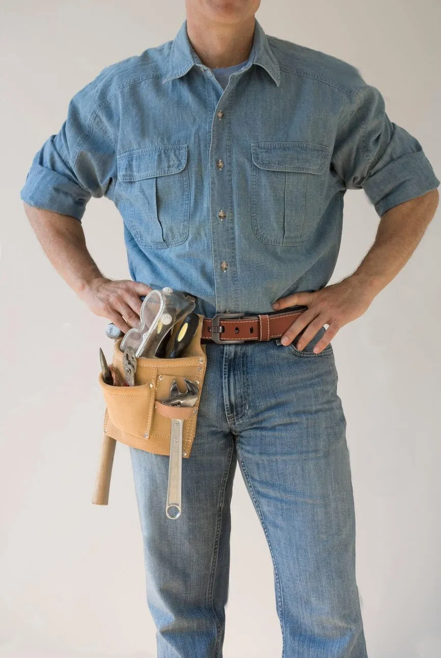 Genuine Leather Gun Belt for Men Concealed Carry - 1.5" Width with 1mm Core Heavy Duty Work Belt for CCW Carry
