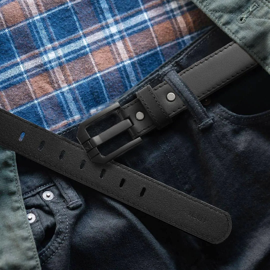Genuine Leather Gun Belt for Men Concealed Carry - 1.5" Width with 1mm Core Heavy Duty Work Belt for CCW Carry