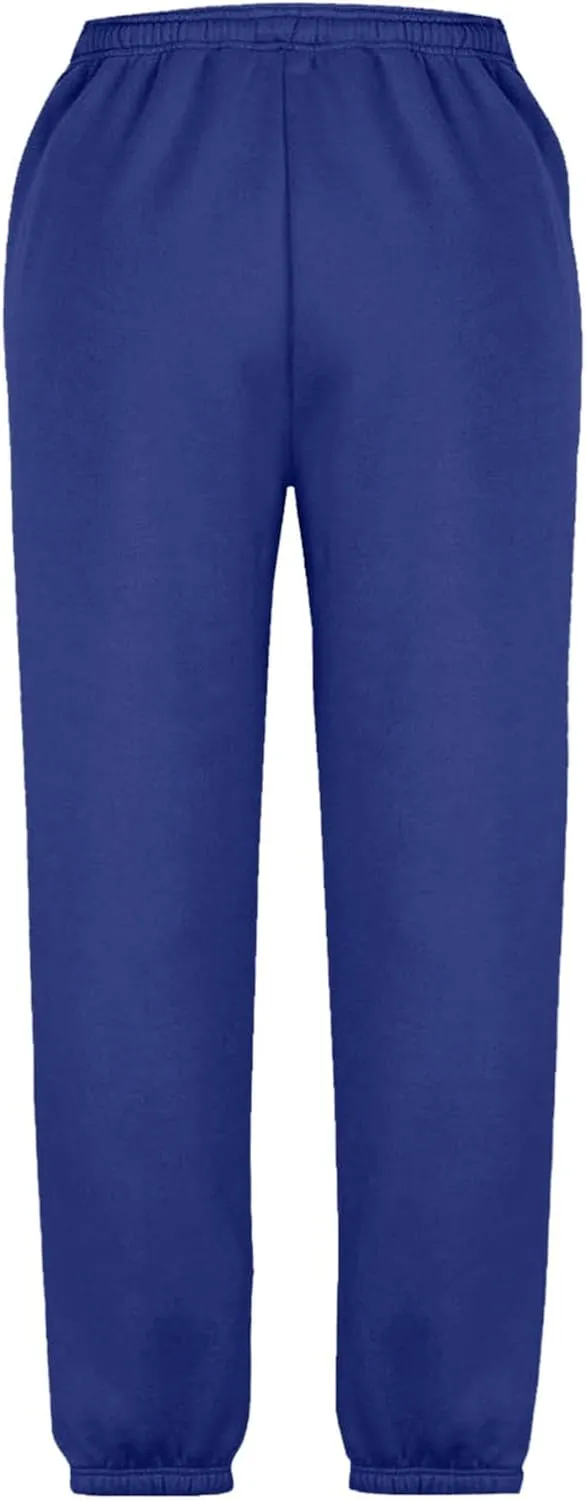 Girls Baggy Sweatpants for Teen Wide Leg Pants Pockets Sport Joggers Solid Loose Elastic Waist Pull On Trousers