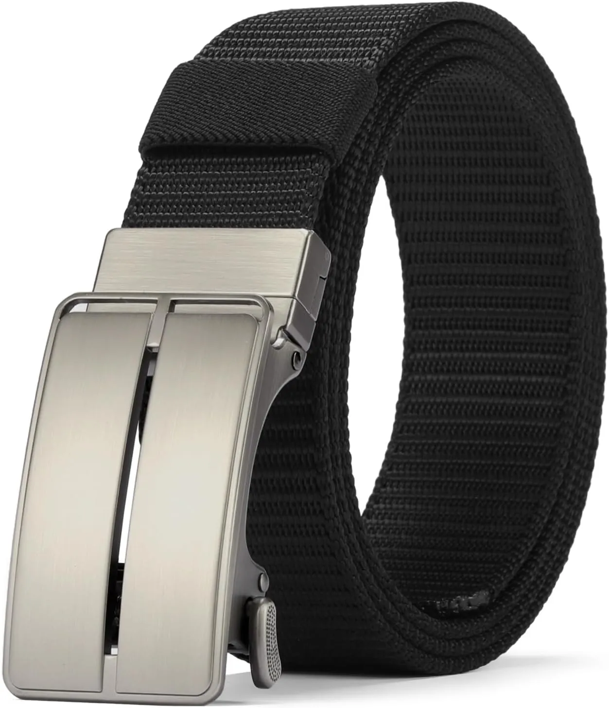 GOIACII Ratchet Tactical Gun Belt for Men Mens Golf Belt 1 3/8" Nylon Web Belt with Automatic Slide Buckle