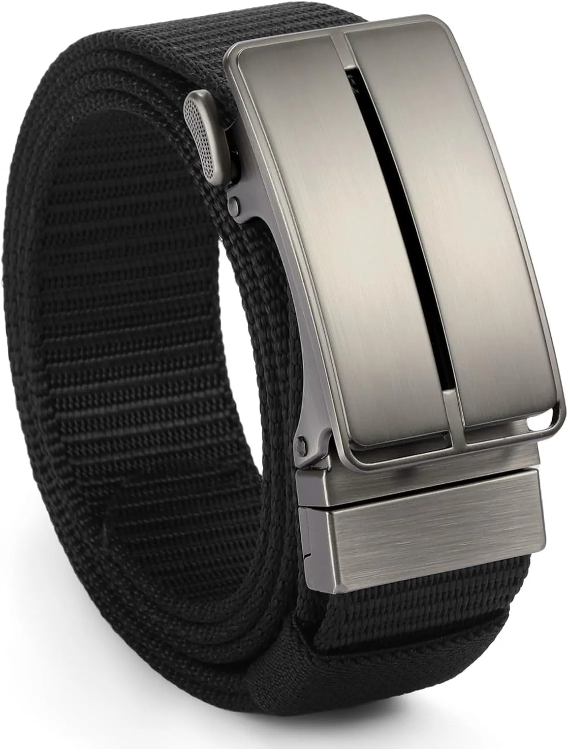 GOIACII Ratchet Tactical Gun Belt for Men Mens Golf Belt 1 3/8" Nylon Web Belt with Automatic Slide Buckle