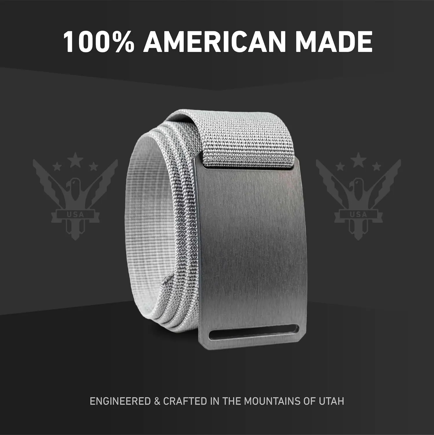 GRIP6 Gunmetal Belt: Durable Belts for Men & Women, Versatile Nylon Tactical Belt for Work, Golf, Casual & Outdoor Use