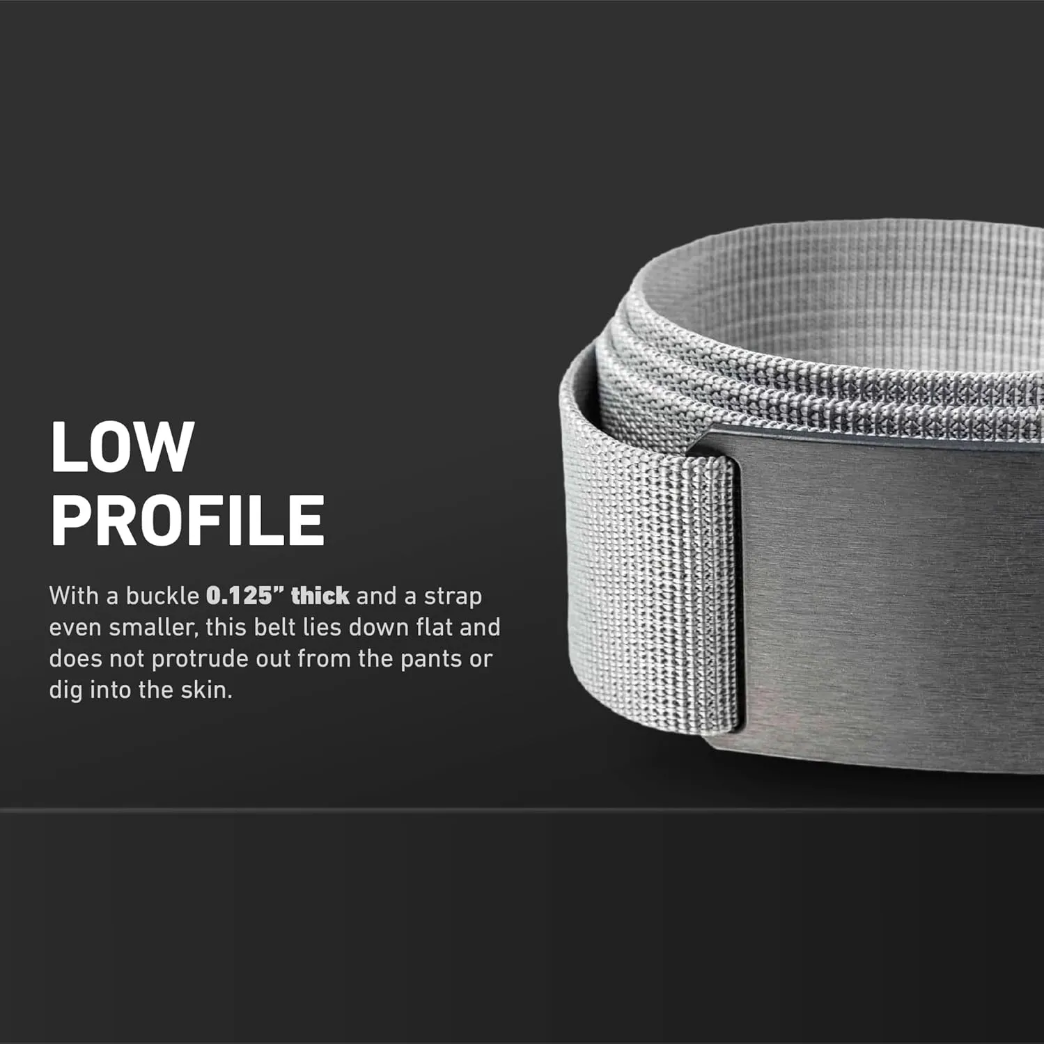 GRIP6 Gunmetal Belt: Durable Belts for Men & Women, Versatile Nylon Tactical Belt for Work, Golf, Casual & Outdoor Use