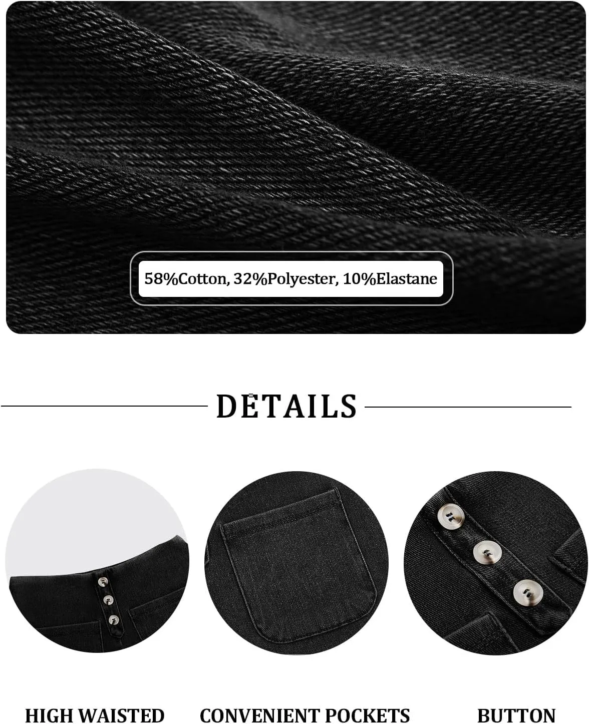 Haloumoning Girls Jean Shorts Kids Cute High Waist Shorts Button Summer Demin Shorts with Pockets 5-14 Years