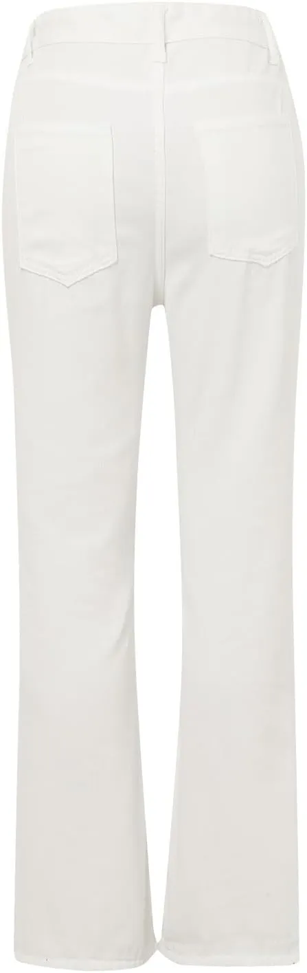 High Waisted Bell Bottom Jeans for Women Flare Jeans for Women Distressd Stretch Wide Leg Jeans