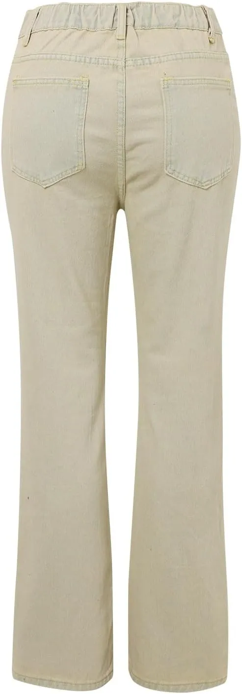 High Waisted Bell Bottom Jeans for Women Flare Jeans for Women Distressd Stretch Wide Leg Jeans