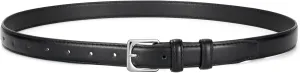 JASGOOD Women Leather Belt for Pants Jeans Casual Fashion Ladies Skinny Leather Waist Belt for Dress with Gold Buckle