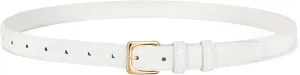 JASGOOD Women Leather Belt for Pants Jeans Casual Fashion Ladies Skinny Leather Waist Belt for Dress with Gold Buckle