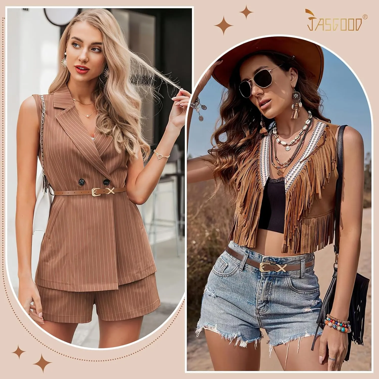 JASGOOD Women Skinny Leather Belt for Pants Jeans Ladies Thin Waist Belt for Dress