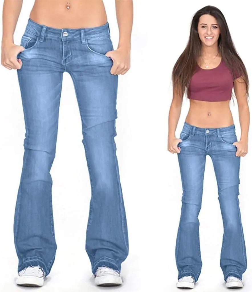 Jeans for Women High Waist Jeans Mid Womens Poket Lace Denim Casual Women's Jeans Stretch Jeans for Women Jeans for