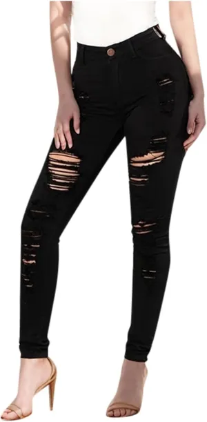 Jeans for Women Ripped Distressed High Waisted Mom Butt Lifting Bootcut Pants Skinny Casual 2024 Legging Petite Jeans