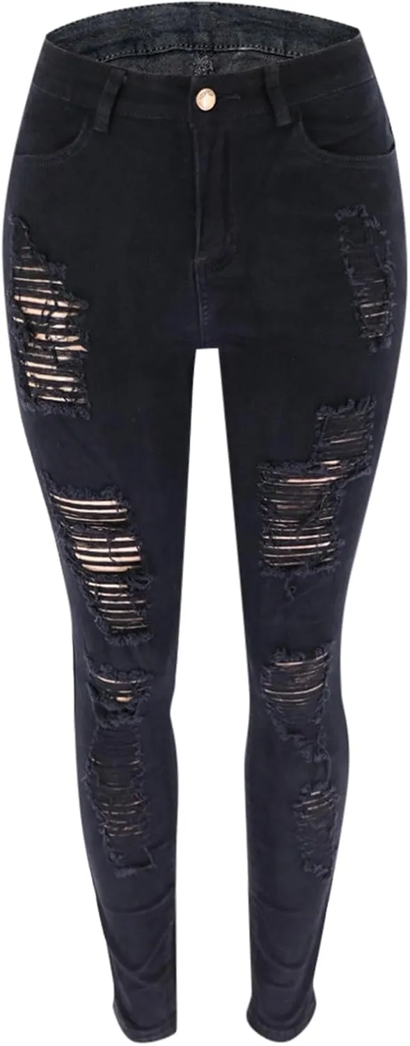 Jeans for Women Ripped Distressed High Waisted Mom Butt Lifting Bootcut Pants Skinny Casual 2024 Legging Petite Jeans