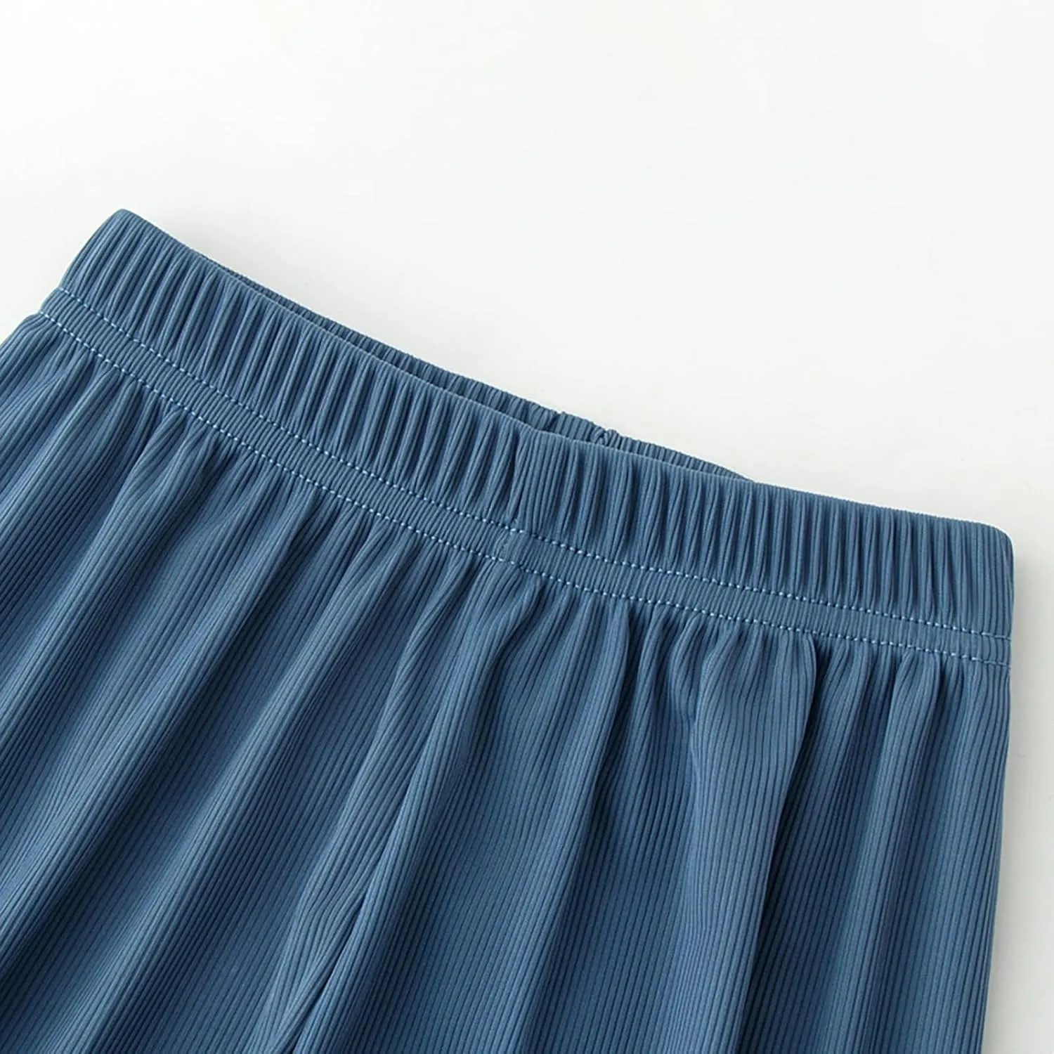 Kids Boys Girls Loose Fit Pants Baggy Sweatpants Wide Leg Elastic Waist Joggers Thin Soft Solid Color Summer Trousers