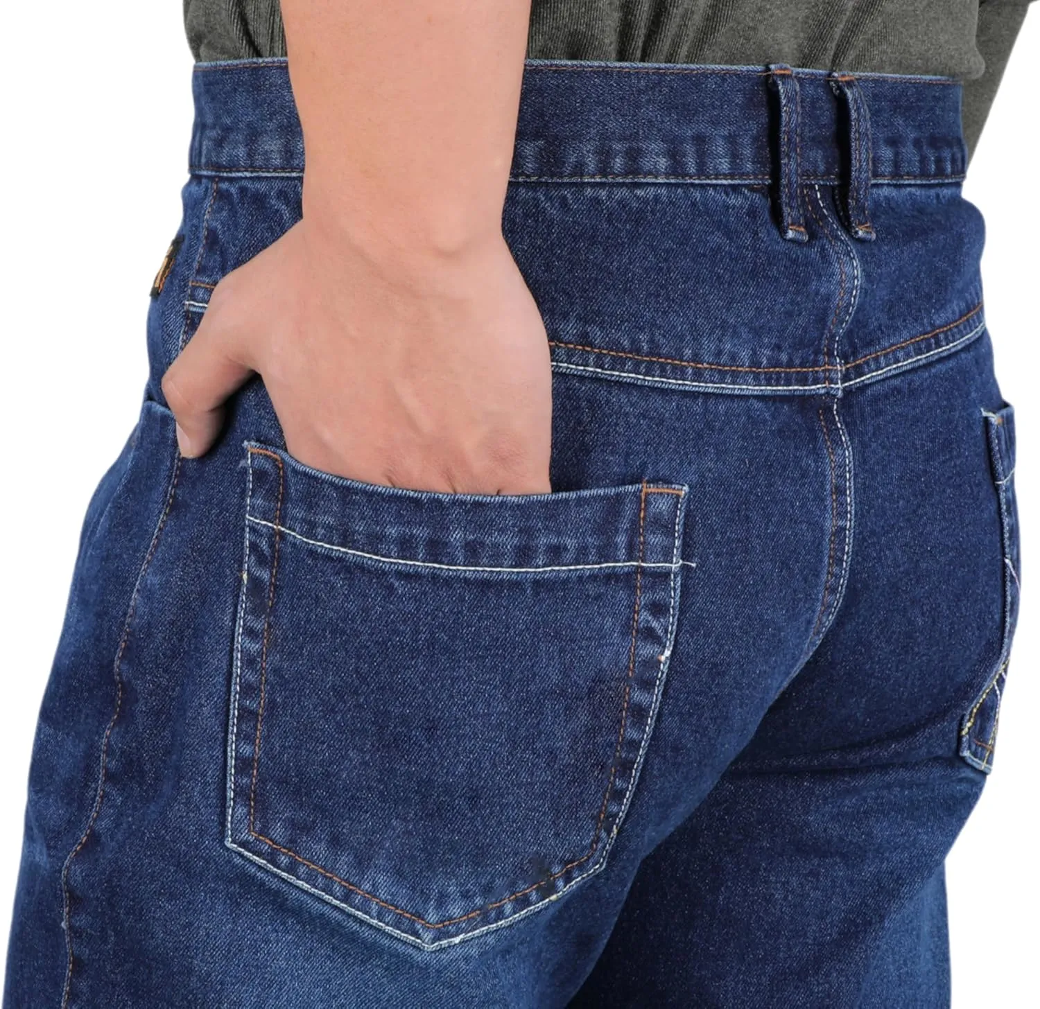 KONRECO FR Pants for Men Flame Resistant 14oz Heavy Duty Denim Pre-Washed Relaxed FR Jeans