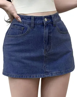 Lachmose Womens Crossover Jean Shorts - Stretch High Waisted Trendy Denim Shorts Curvy Casual Summer Clothes