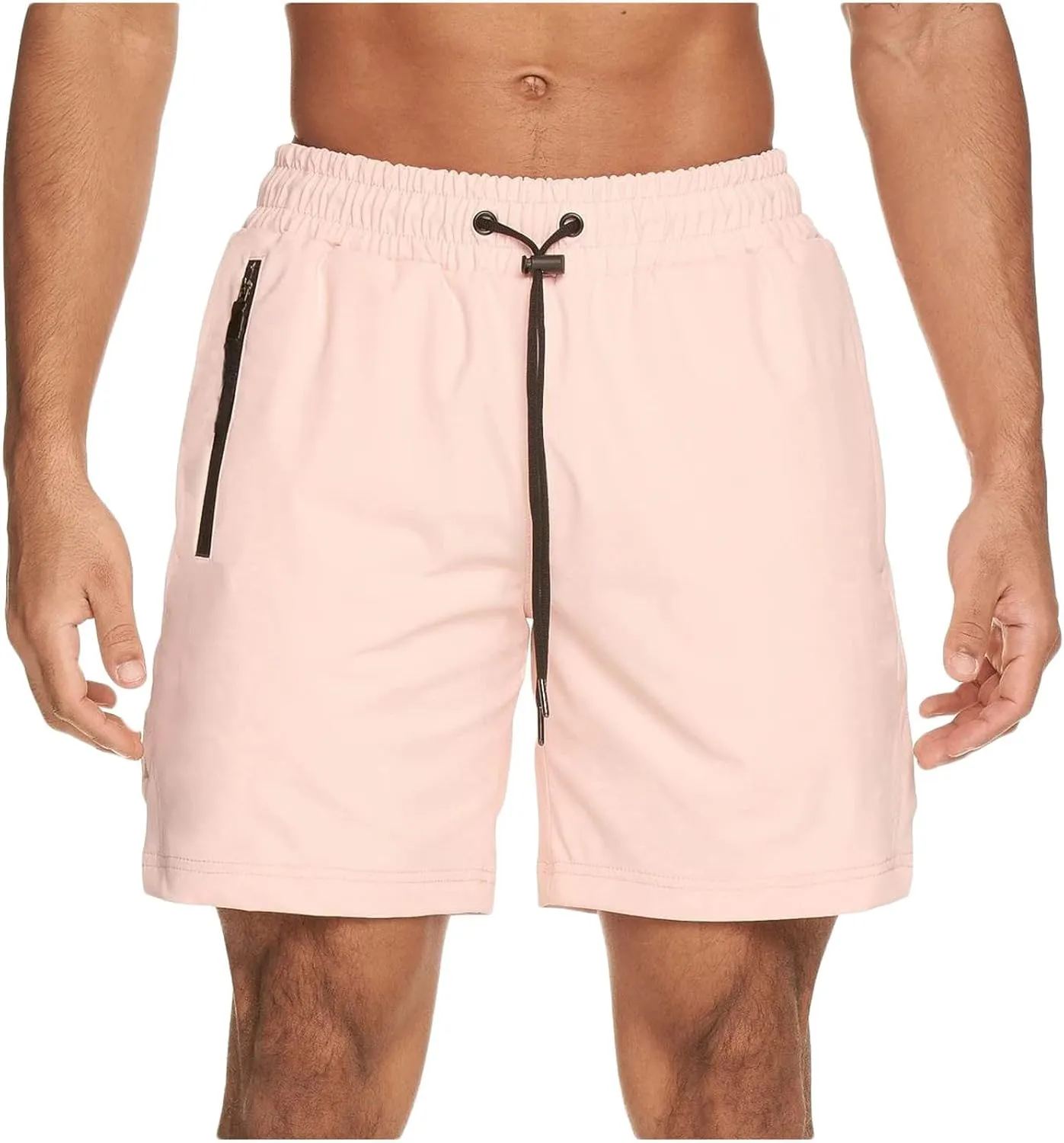 Lastesso Mens Shorts Athletic Lightweight Shorts Drawstring Zipper Pockets Workout Running Shorts Casual Quick Dry Clothes
