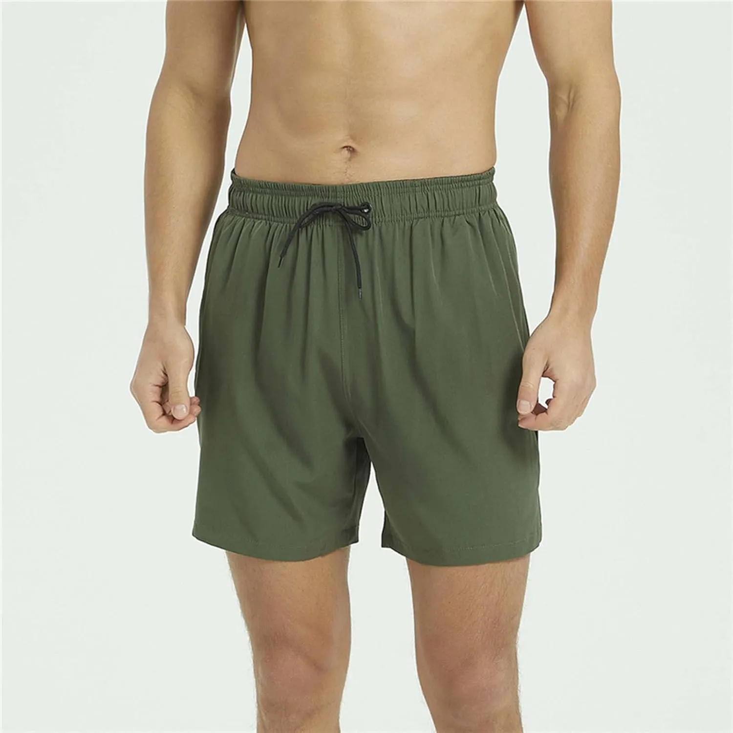Lastesso Mens Shorts Casual Zipper Pockets Shorts Athletic Quick Dry Summer Boardshorts Lightweight Workout Running Shorts