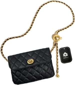 Leather Chain Belt Bag for Women Crossbody Waist Purse Fanny Pack Fashion Evening Clutch Mini Handbag Detachable