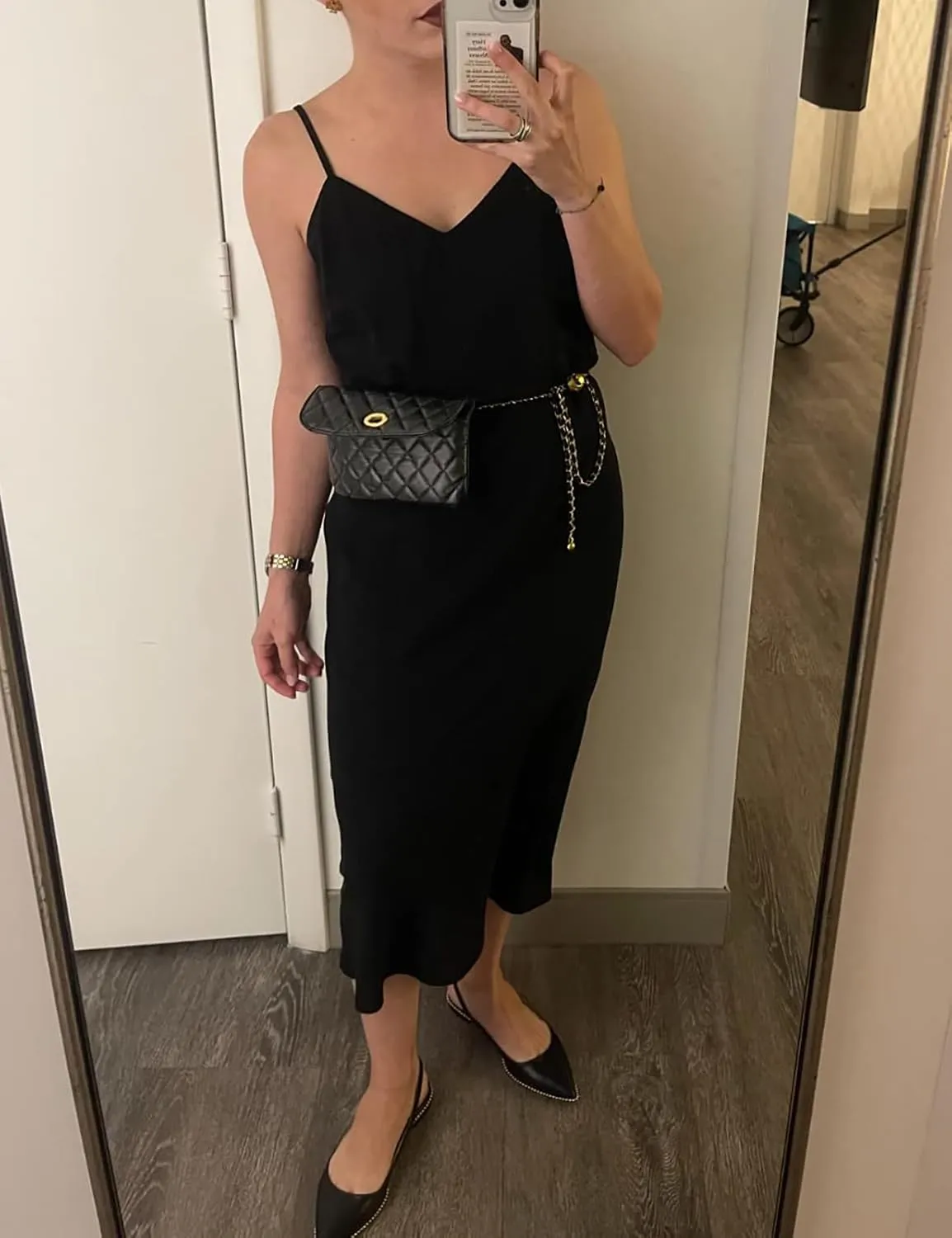 Leather Chain Belt Bag for Women Crossbody Waist Purse Fanny Pack Fashion Evening Clutch Mini Handbag Detachable