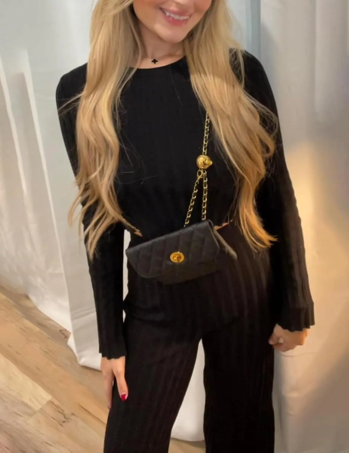 Leather Chain Belt Bag for Women Crossbody Waist Purse Fanny Pack Fashion Evening Clutch Mini Handbag Detachable