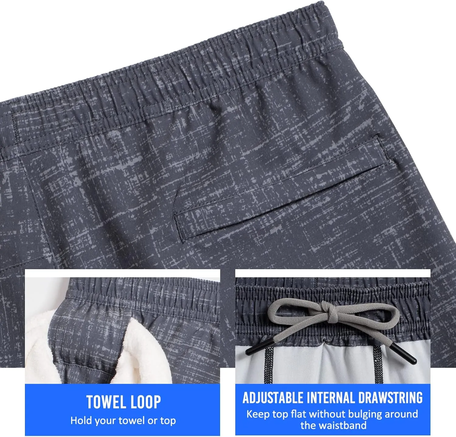 maamgic Mens Workout Shorts 2 in 1 Stretch 5" Gym Shorts Running Shorts with Compression Liner Zip Pocket