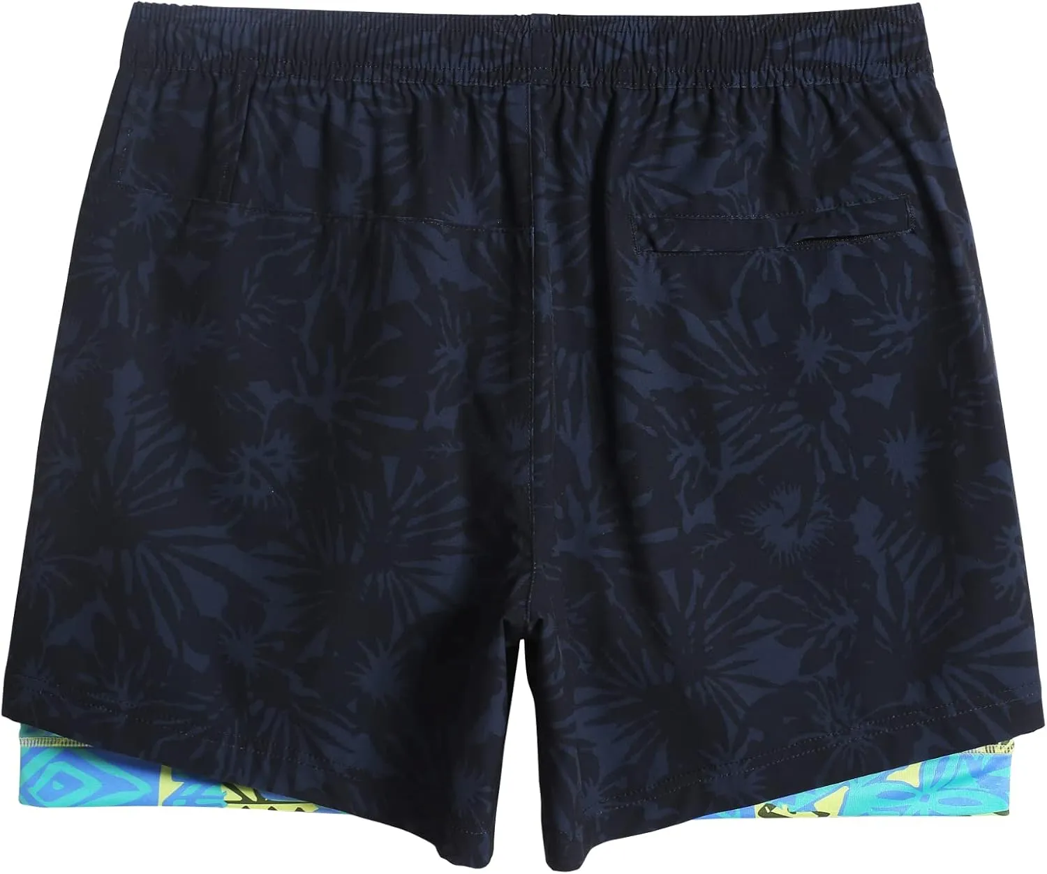 maamgic Mens Workout Shorts 2 in 1 Stretch 5" Gym Shorts Running Shorts with Compression Liner Zip Pocket