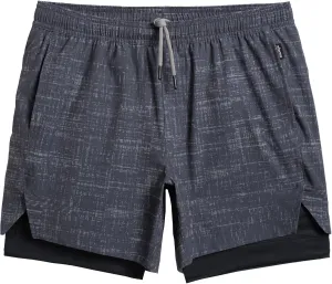 maamgic Mens Workout Shorts 2 in 1 Stretch 5" Gym Shorts Running Shorts with Compression Liner Zip Pocket