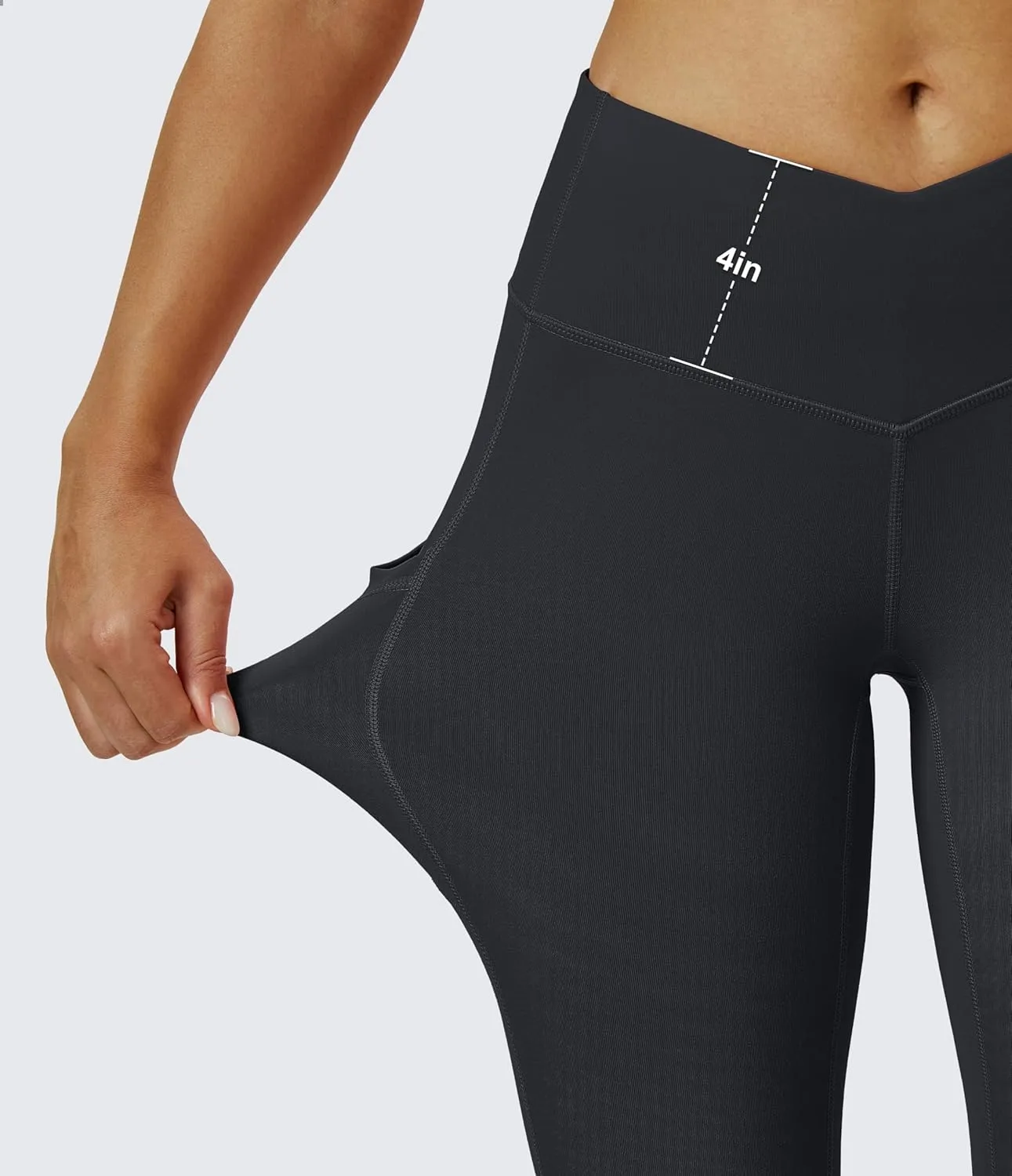 MAGCOMSEN Women's Yoga Leggings V Waist Gym Workout Athletic Leggings with Pockets Stretch Soft Leggings Spring Autumn